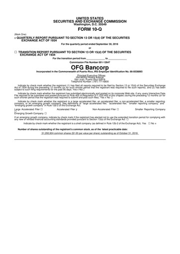 Thumbnail OFG Bancorp
 10-Q Quarterly Report FY2018 