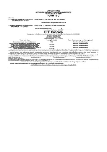 Thumbnail OFG Bancorp
 10-Q Quarterly Report FY2019 
