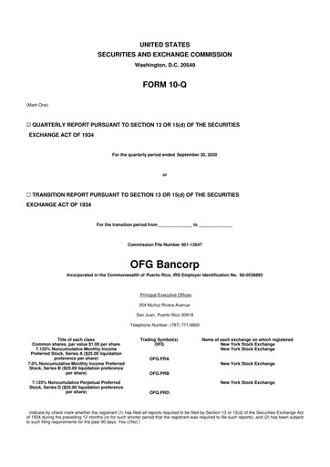 Thumbnail OFG Bancorp
 10-Q Quarterly Report FY2020 
