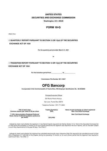 Thumbnail OFG Bancorp
 10-Q Quarterly Report FY2021 