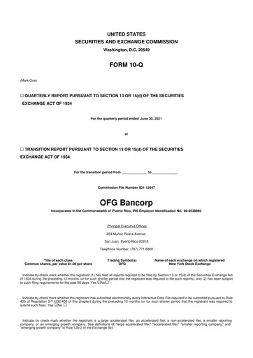 Thumbnail OFG Bancorp
 10-Q Quarterly Report FY2021 