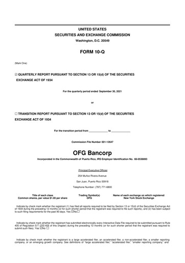 Thumbnail OFG Bancorp
 10-Q Quarterly Report FY2021 