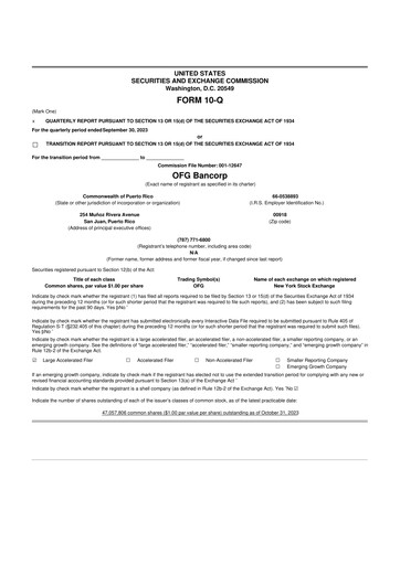Thumbnail OFG Bancorp
 10-Q Quarterly Report FY2023 