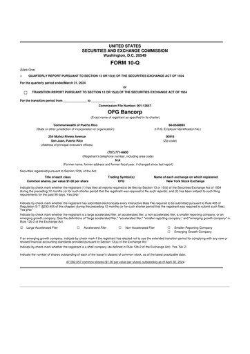 Thumbnail OFG Bancorp
 10-Q Quarterly Report FY2024 