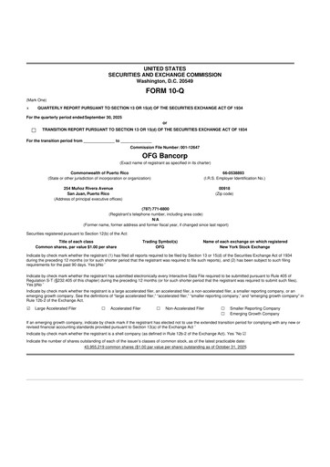 Thumbnail OFG Bancorp
 10-Q Quarterly Report FY2025 