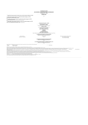 Thumbnail Celestica 20-F Annual Report 2022