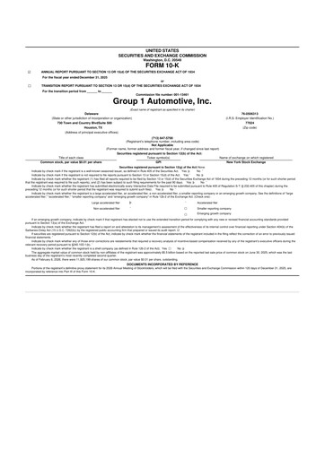 Thumbnail Group 1 Automotive 10-K Annual Report 2025