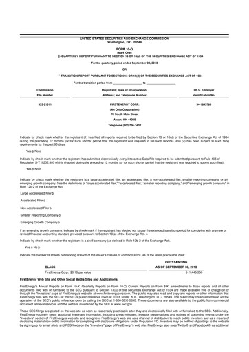 Thumbnail FirstEnergy 10-Q Quarterly Report FY2018 