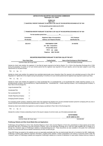 Thumbnail FirstEnergy 10-Q Quarterly Report FY2019 
