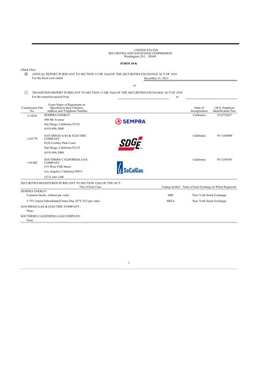 Thumbnail Sempra 10-K Annual Report 2021