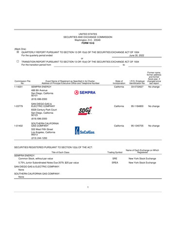 Thumbnail Sempra 10-Q Quarterly Report FY2022 
