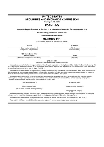 Thumbnail Maximus 10-Q Quarterly Report FY2017 