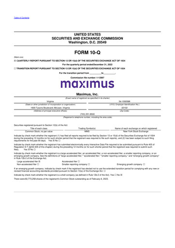 Thumbnail Maximus 10-Q Quarterly Report FY2023 