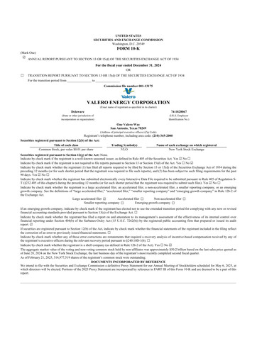 Thumbnail Valero Energy 10-K Annual Report 2024