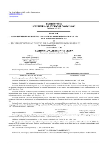 Miniature California Water Service Group 10-K Rapport annuel 2017