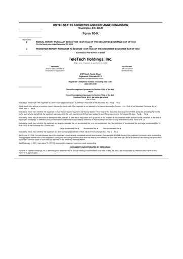 Thumbnail TTEC 10-K Annual Report 