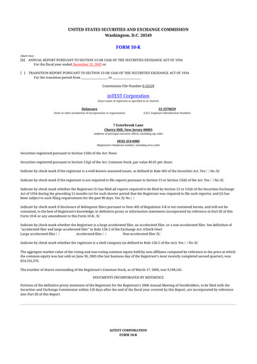 Thumbnail inTEST Corporation 10-K Annual Report 