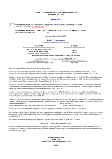 Thumbnail inTEST Corporation 10-K Annual Report 2013