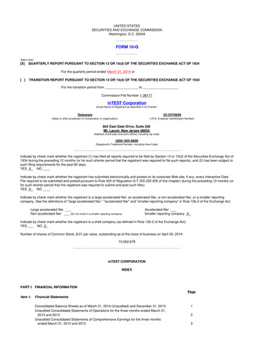 Thumbnail inTEST Corporation 10-Q Quarterly Report FY2014 