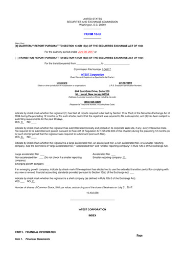 Thumbnail inTEST Corporation 10-Q Quarterly Report FY2017 