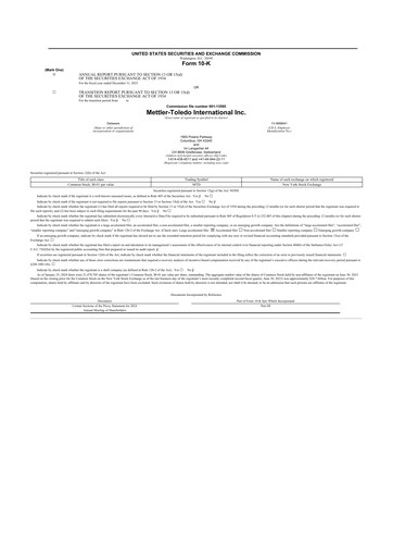 Thumbnail Mettler Toledo 10-K Annual Report 2023