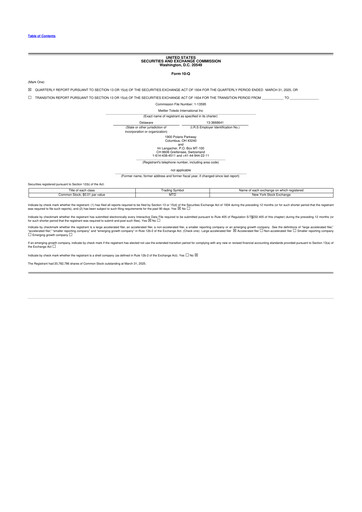 Thumbnail Mettler Toledo 10-Q Quarterly Report FY2024 