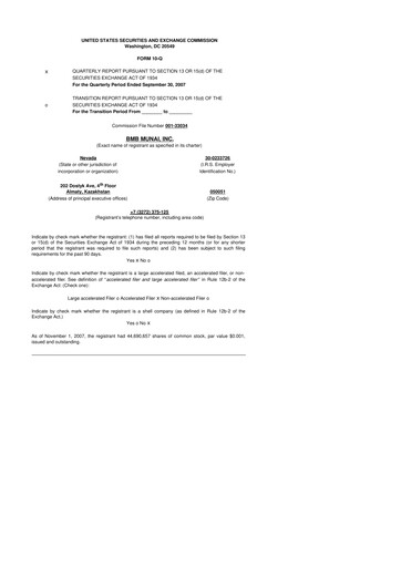 Vorschaubild Freedom Holding 10-Q Quartalsbericht  