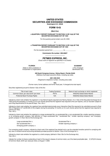 Thumbnail PetMed Express
 10-Q Quarterly Report FY2027 