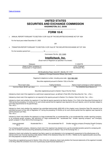 Thumbnail Intellicheck 10-K Annual Report 2025