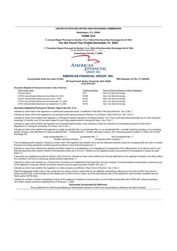 Thumbnail American Financial Group
 10-K Annual Report 2023