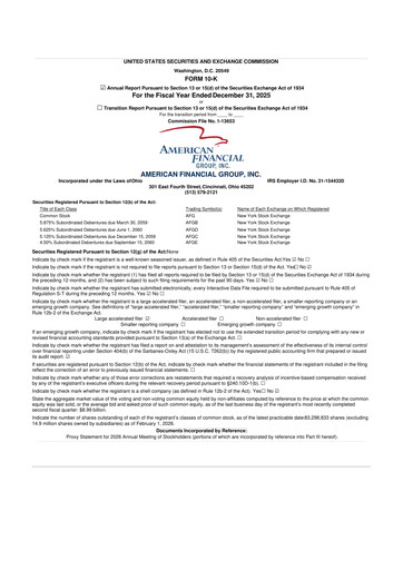 Thumbnail American Financial Group
 10-K Annual Report 2025