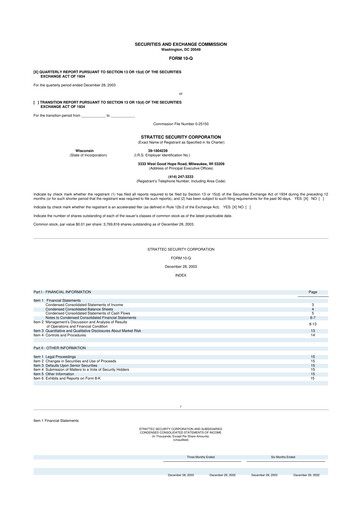 Vorschaubild Strattec Security 10-Q Quartalsbericht  