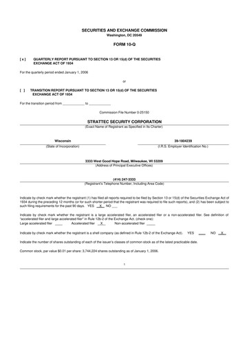Vorschaubild Strattec Security 10-Q Quartalsbericht  
