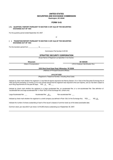 Vorschaubild Strattec Security 10-Q Quartalsbericht  