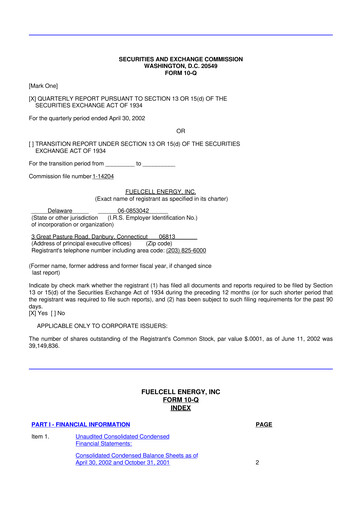 Vorschaubild FuelCell Energy
 10-Q Quartalsbericht  