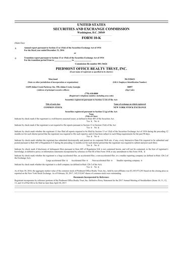 Thumbnail Piedmont Realty Trust 10-K Annual Report 2016