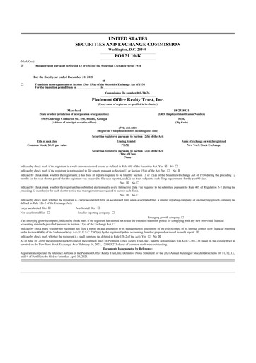 Thumbnail Piedmont Realty Trust 10-K Annual Report 2020