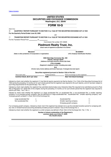 Thumbnail Piedmont Realty Trust 10-Q Quarterly Report FY2026 