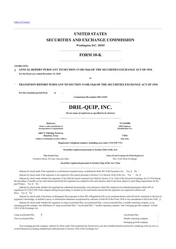 Miniature Innovex International 10-K Rapport annuel 2018