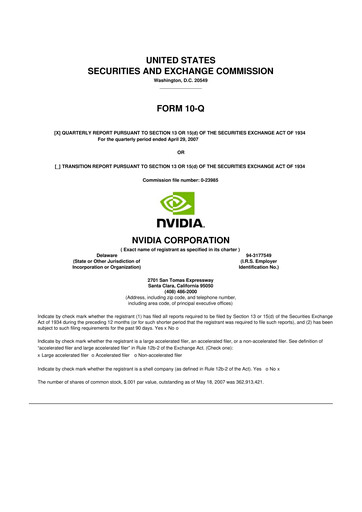 Thumbnail NVIDIA 10-Q Quarterly Report FY 