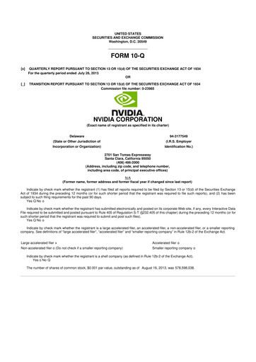 Thumbnail NVIDIA 10-Q Quarterly Report FY2014 
