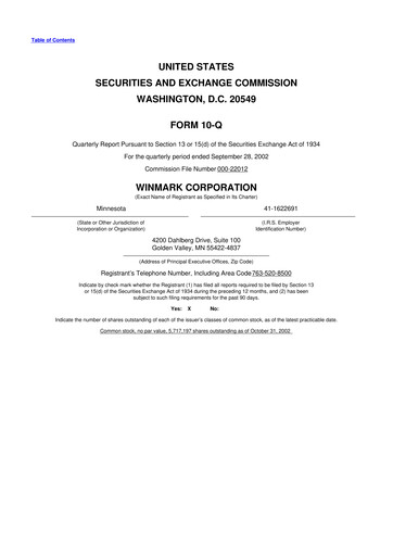 Thumbnail Winmark 10-Q Quarterly Report FY 