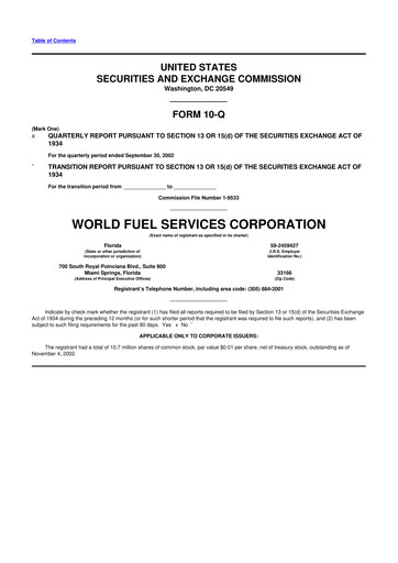 Thumbnail World Kinect 10-Q Quarterly Report FY 