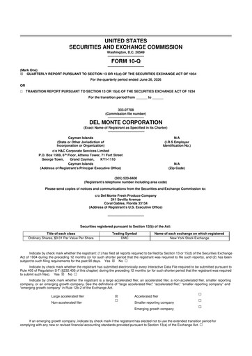 Thumbnail Fresh Del Monte Produce
 10-Q Quarterly Report FY2026 