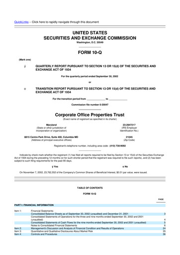 Thumbnail COPT Defense Properties 10-Q Quarterly Report FY 