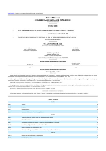 Thumbnail ASGN 10-K Annual Report 