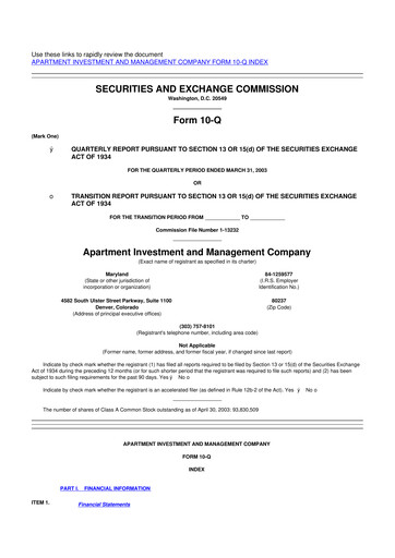 Thumbnail Aimco 10-Q Quarterly Report FY 