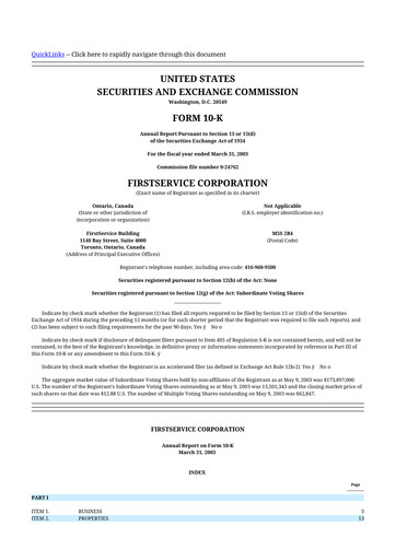 Thumbnail Colliers International 10-K Annual Report 