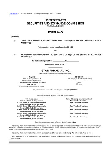 Thumbnail Safehold
 10-Q Quarterly Report FY 