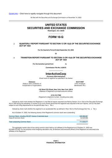 Thumbnail Match Group 10-Q Quarterly Report FY 